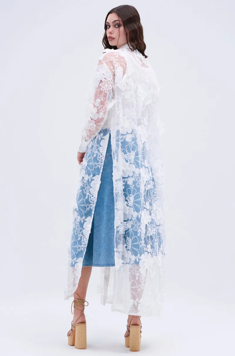 LACE BUTTON UP