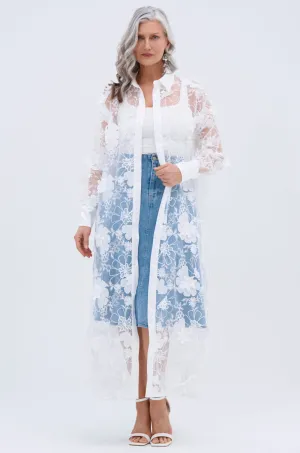 LACE BUTTON UP
