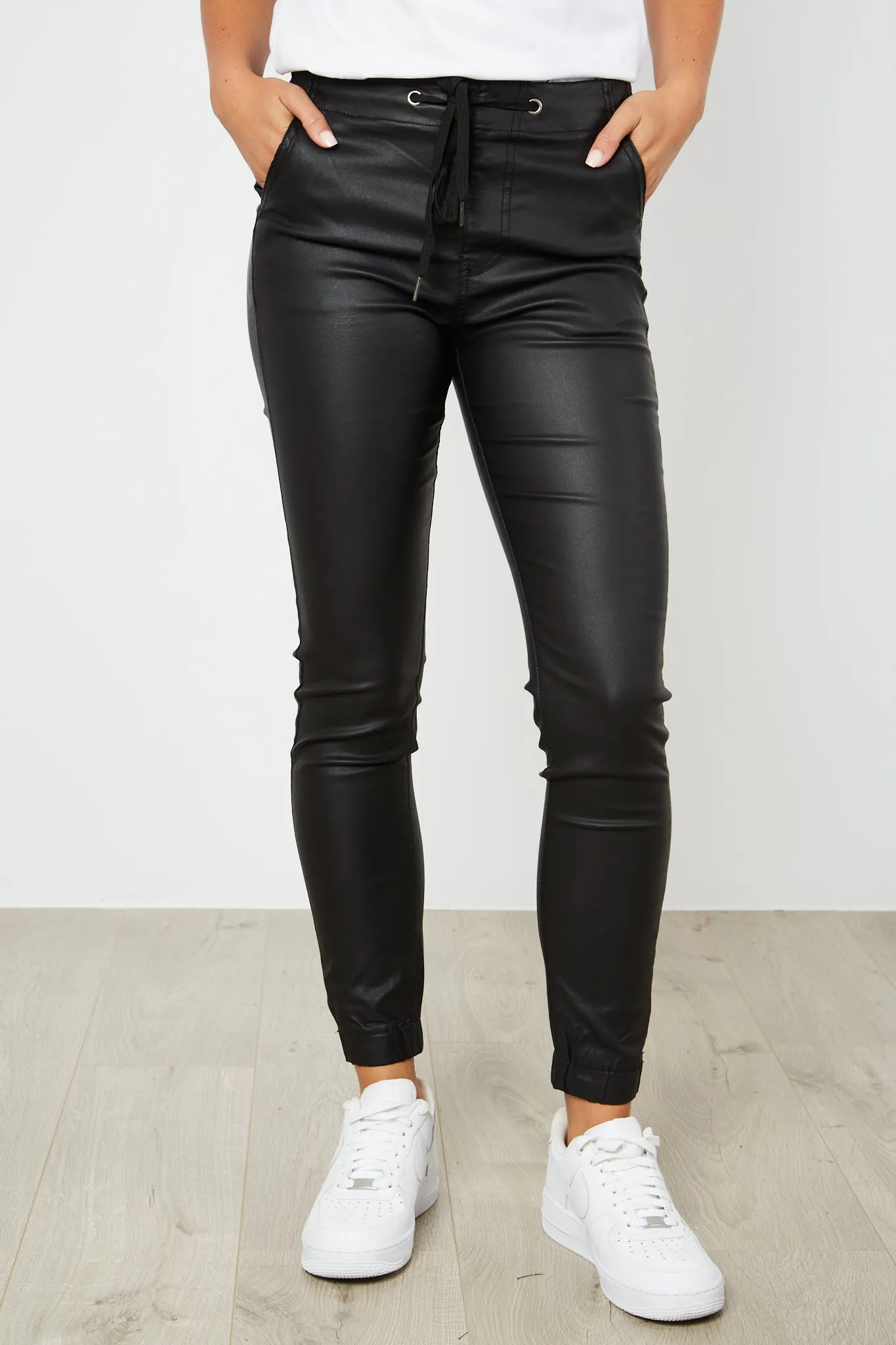 LENNY WAXED  JOGGER - BLACK