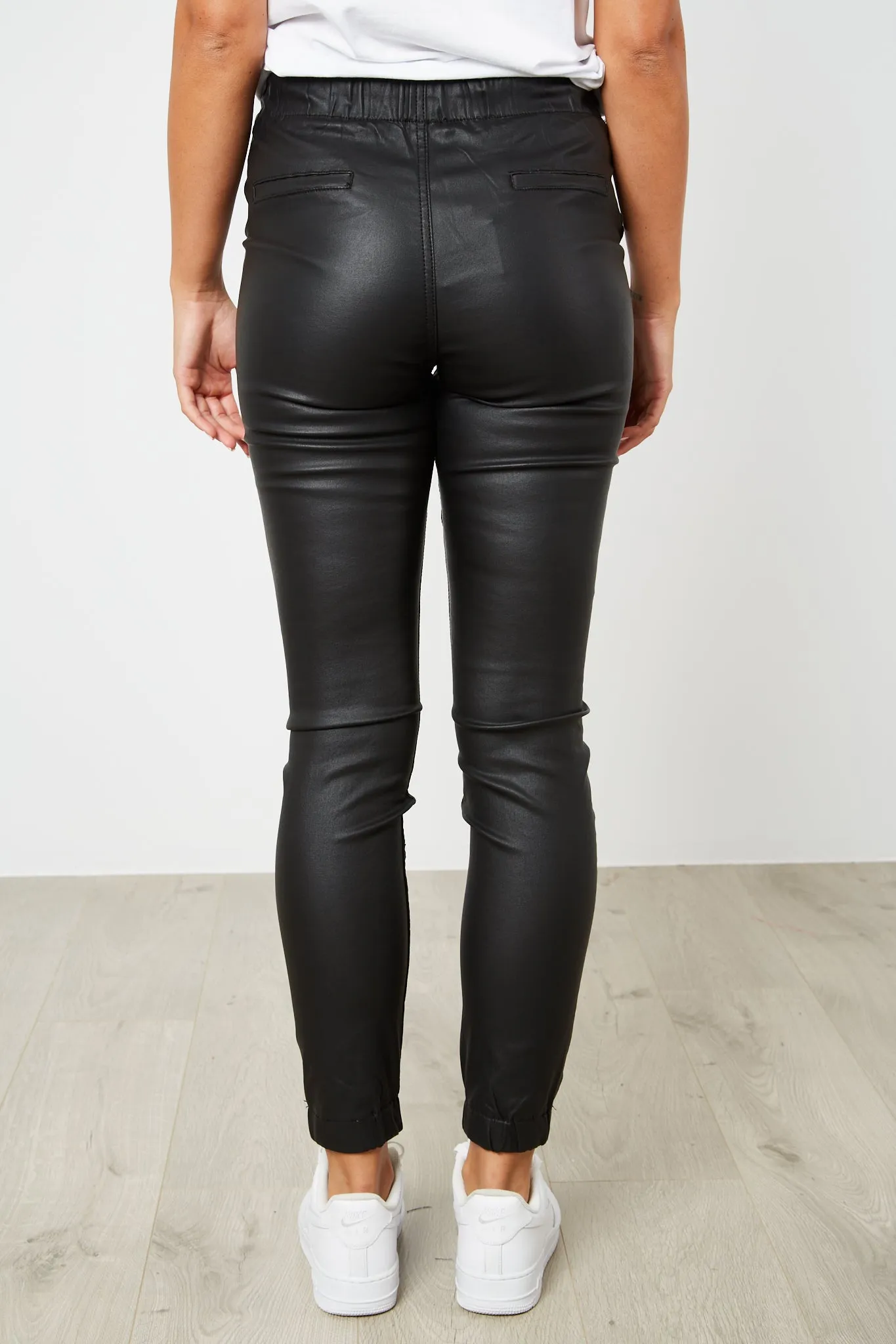 LENNY WAXED  JOGGER - BLACK