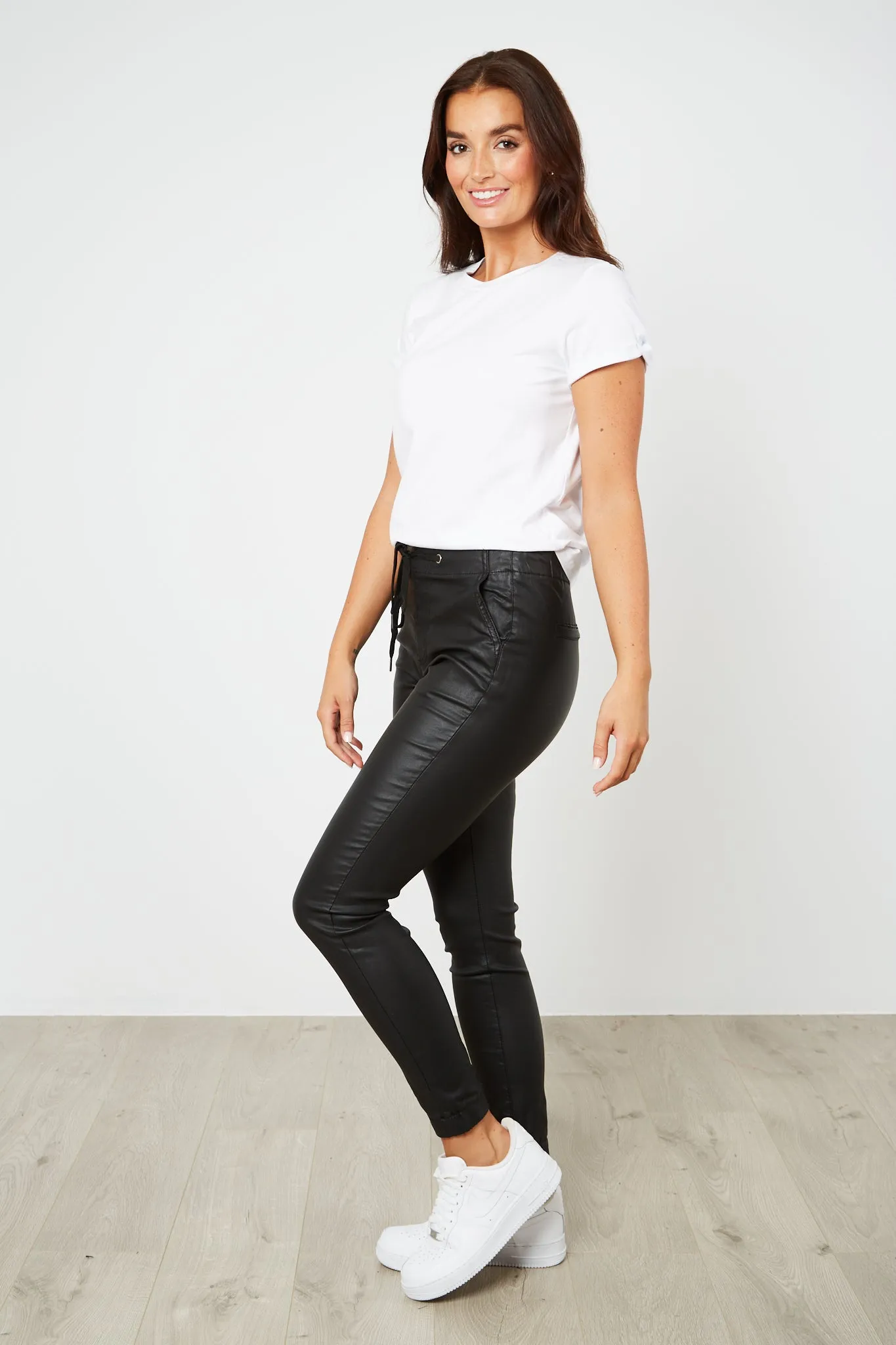 LENNY WAXED  JOGGER - BLACK