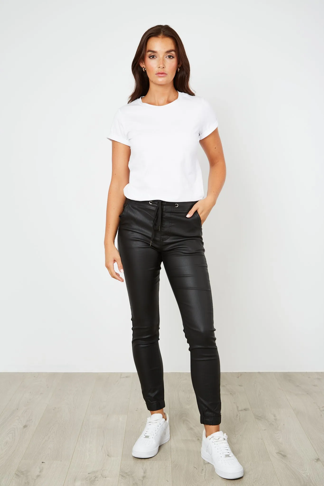 LENNY WAXED  JOGGER - BLACK