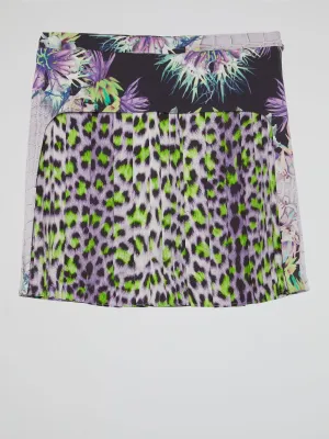 Leopard Print Mini Skirt