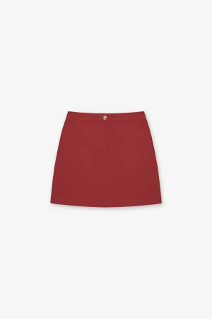 LIZZIE WOOL CREPE MINI SKIRT