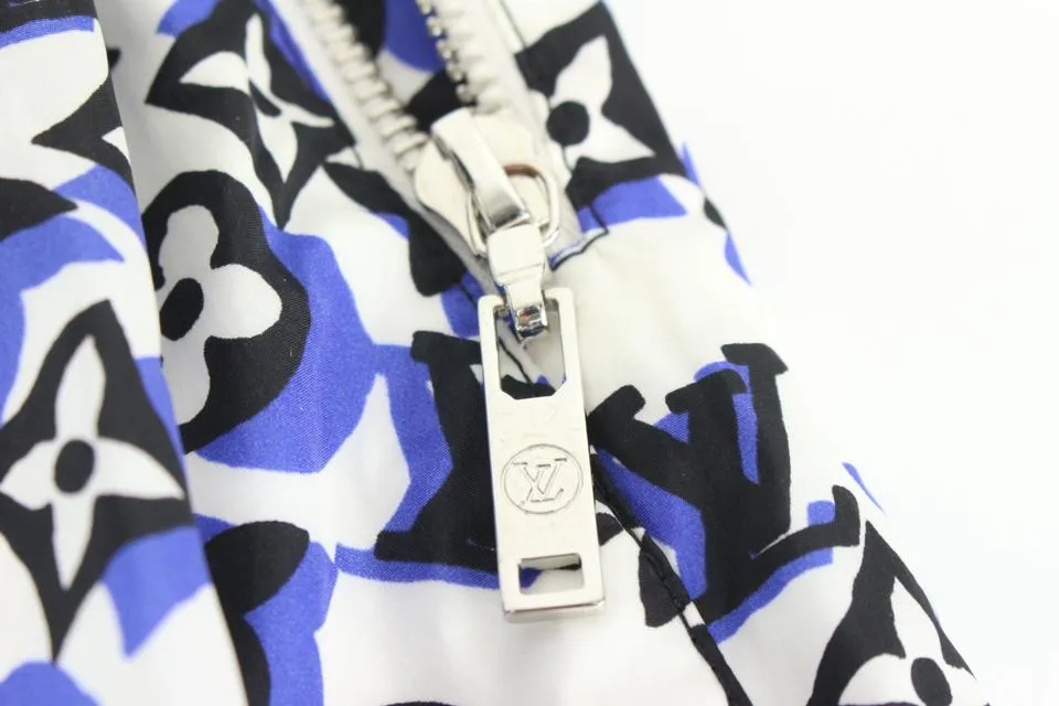 Louis Vuitton SS19 Blue x White x Black Monogram Jogger Pants 29lk53s