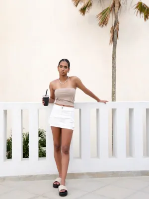 Low Waist Pocket Detail Mini skirt
