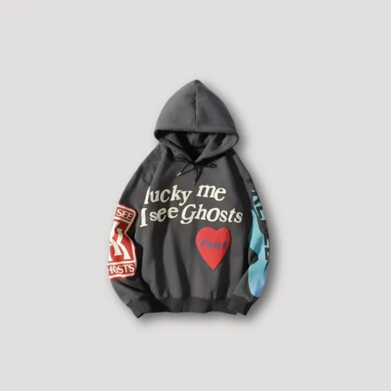 Lucky Me I See Ghosts Hoodie - Oversized Y2k Hoodie - Unisex