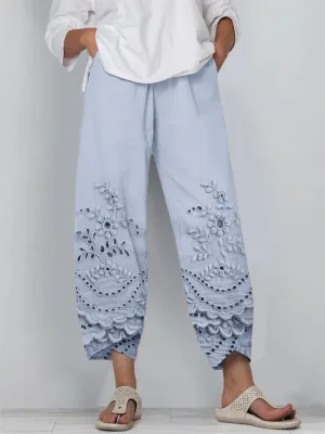 Lya | Printed Lace Pants