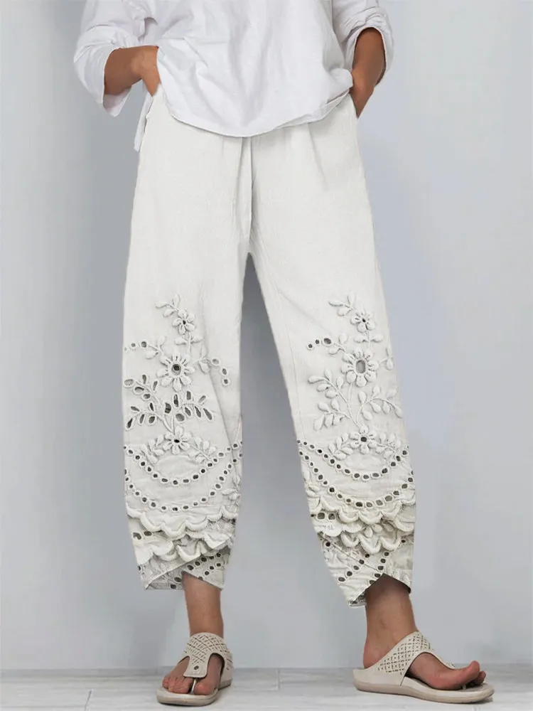 Lya | Printed Lace Pants