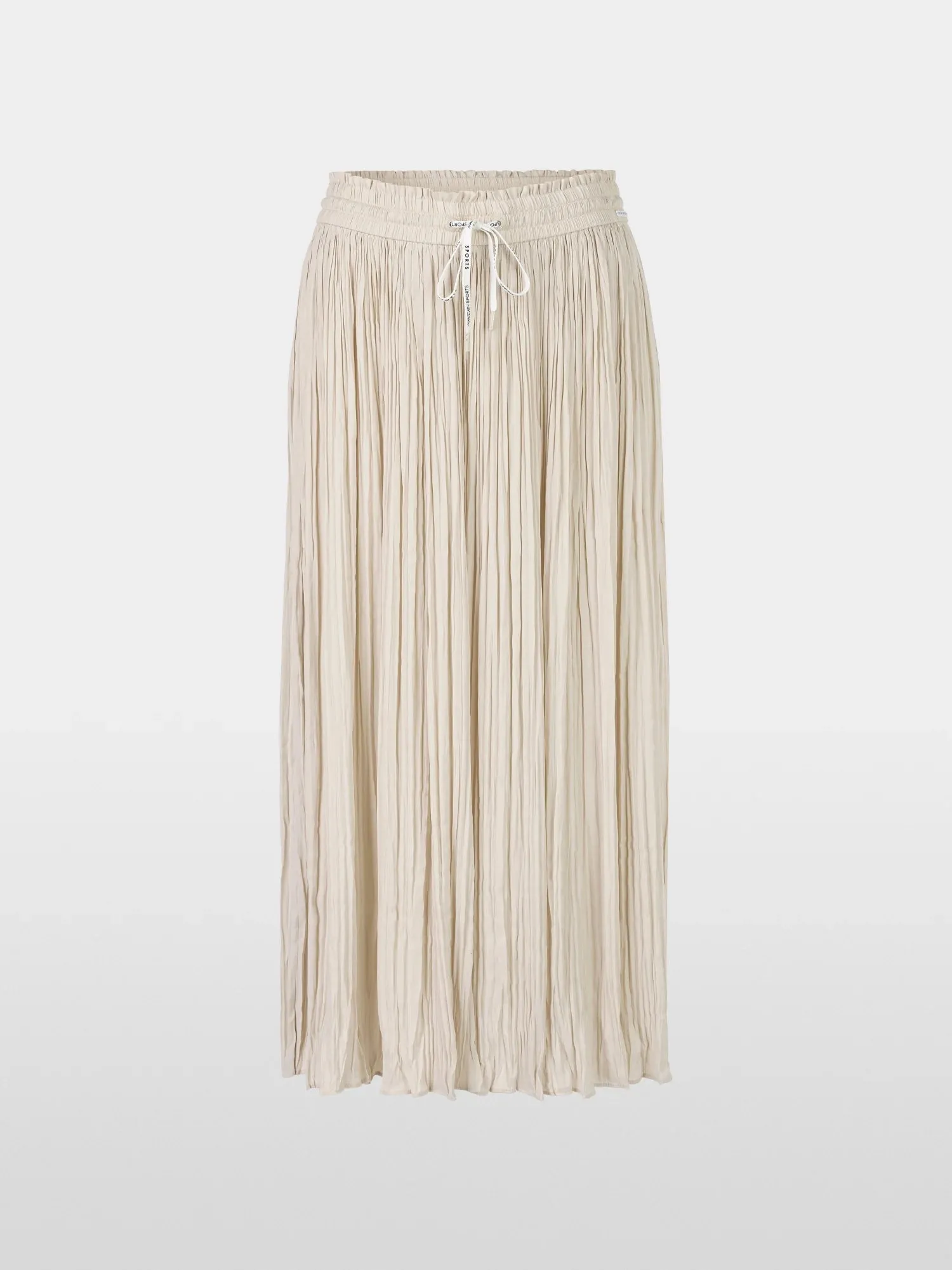 Marc Cain Soft Stone Beige Rethink Together pleated skirt