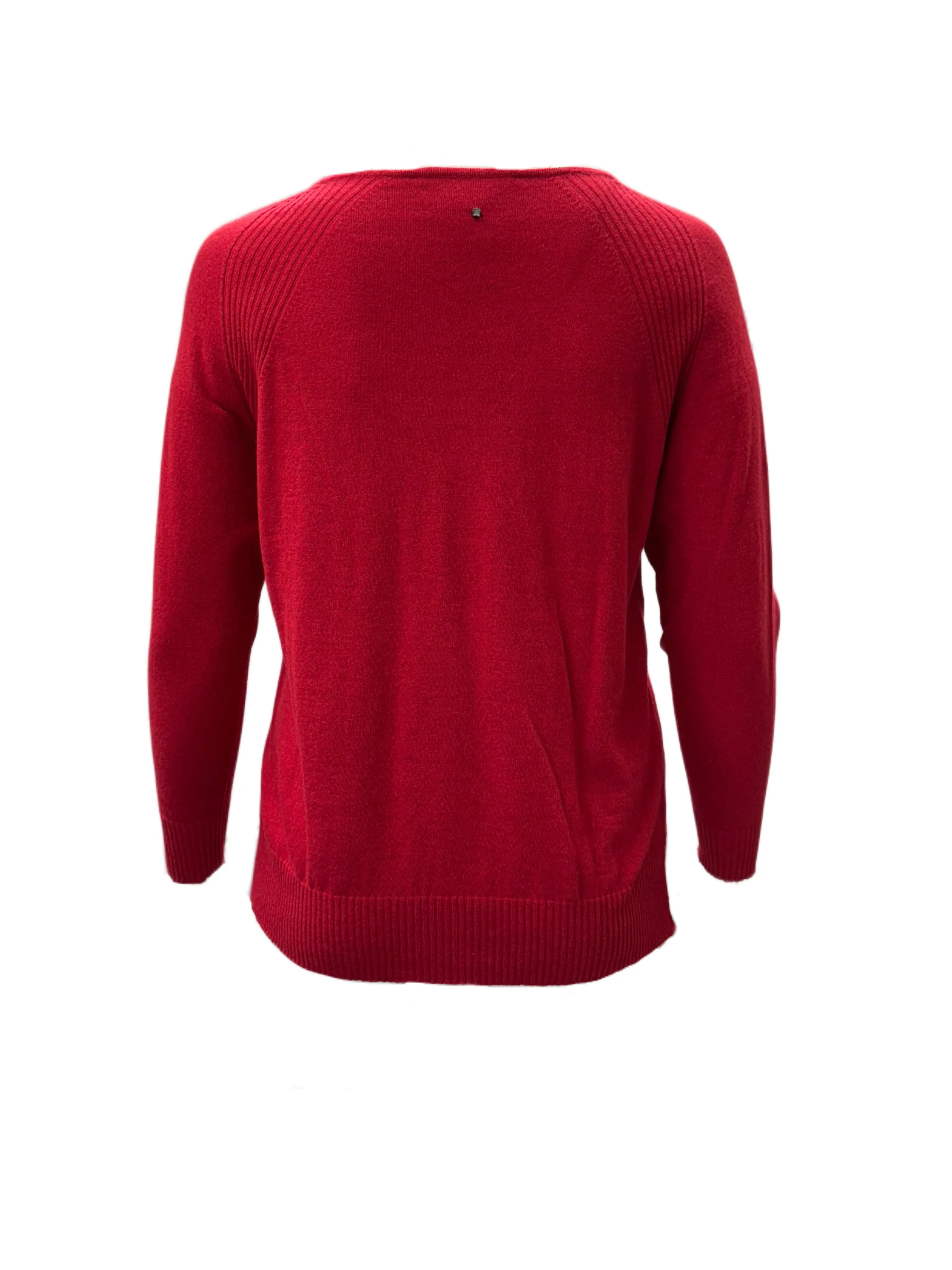 Marina Rinaldi Women's Red Acropoli Pullover Sweater NWT