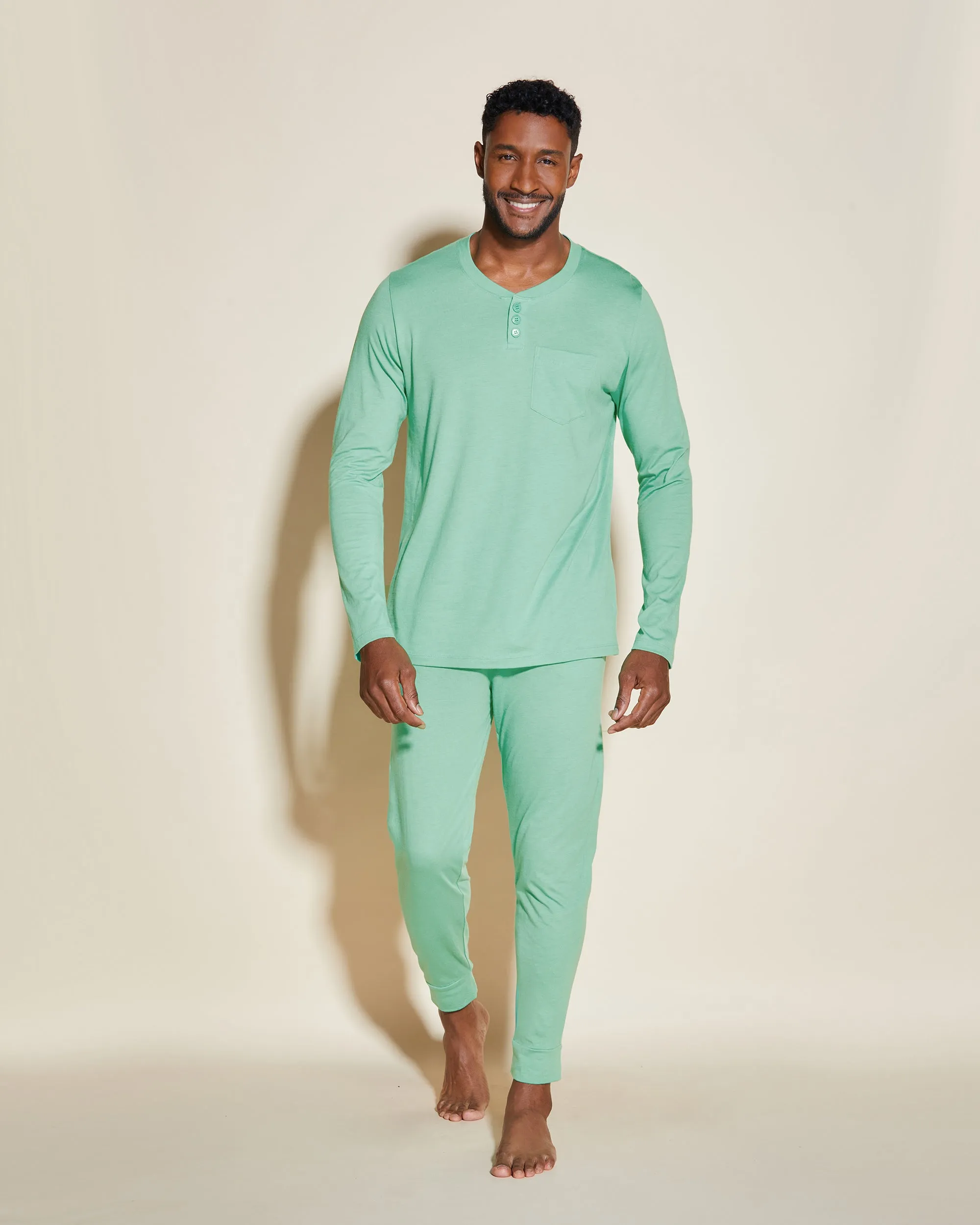 Men's Henley & Jogger Pajama Set