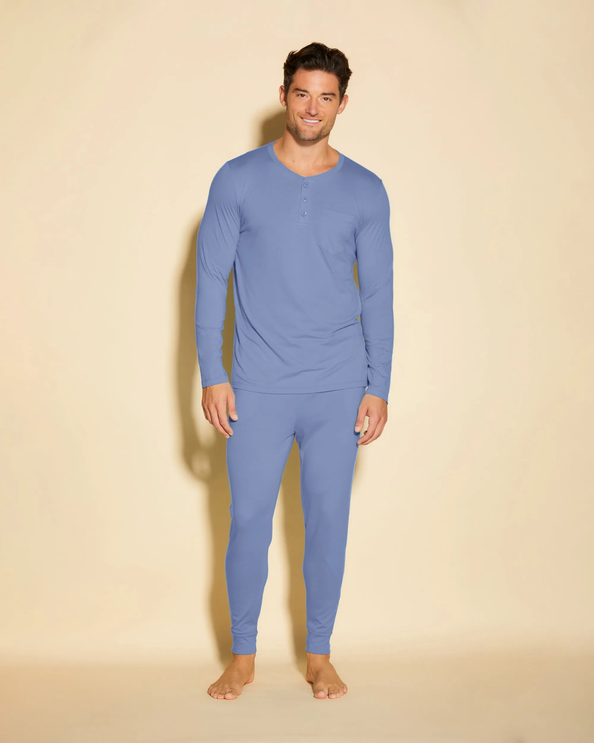 Men's Henley & Jogger Pajama Set