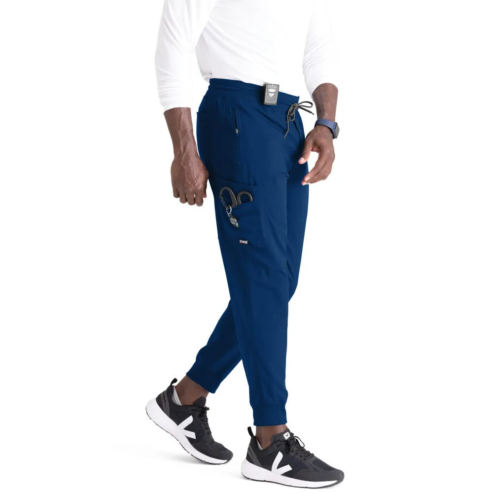 Men's Murphy Jogger Scrub Pant - Greys Anatomy Spandex Stretch Collection / Color - Indigo / Fit - Regular / Sizes - XS, S, M, L, XL, 2XL, 3XL by Barco Uniforms