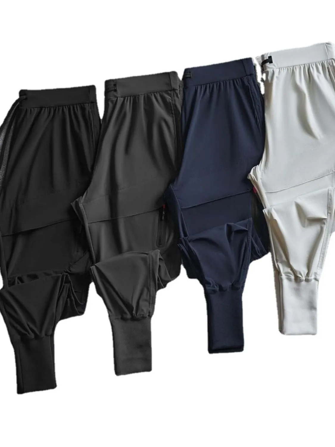 Men's Plus Size Athletic Jogger Pants with Adjustable Drawstring