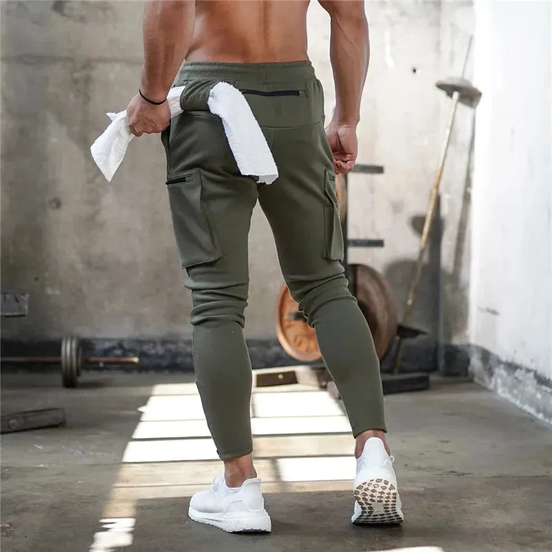 Men's Sweatpants - Gyms Workout Fitness Sports Trousers, Male Running Skinny Track Pants, Training Jogger Pants for Men