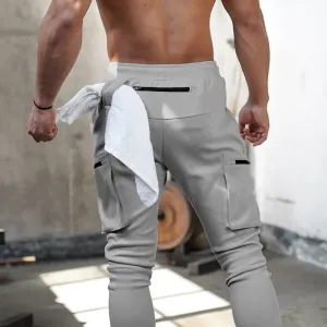 Men's Sweatpants - Gyms Workout Fitness Sports Trousers, Male Running Skinny Track Pants, Training Jogger Pants for Men