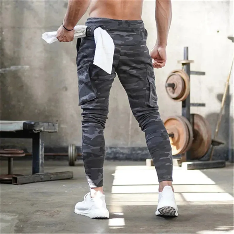 Men's Sweatpants - Gyms Workout Fitness Sports Trousers, Male Running Skinny Track Pants, Training Jogger Pants for Men