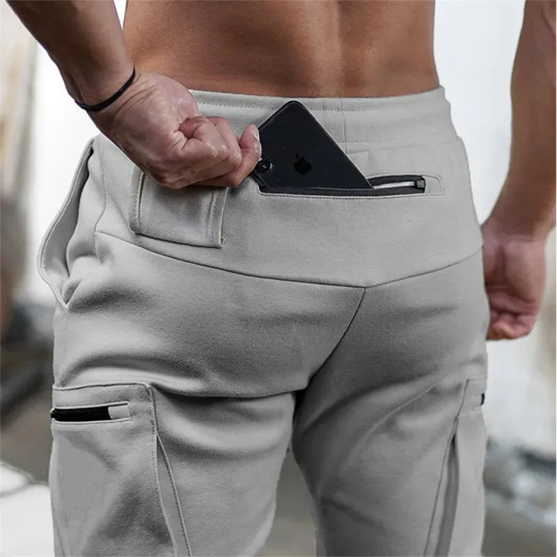 Men's Sweatpants - Gyms Workout Fitness Sports Trousers, Male Running Skinny Track Pants, Training Jogger Pants for Men