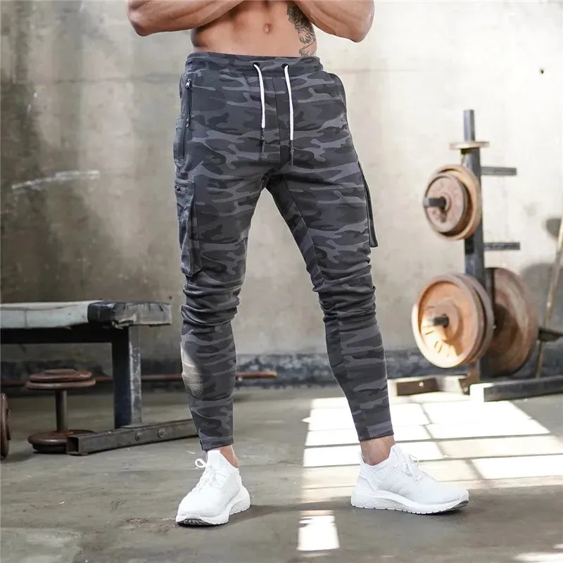 Men's Sweatpants - Gyms Workout Fitness Sports Trousers, Male Running Skinny Track Pants, Training Jogger Pants for Men