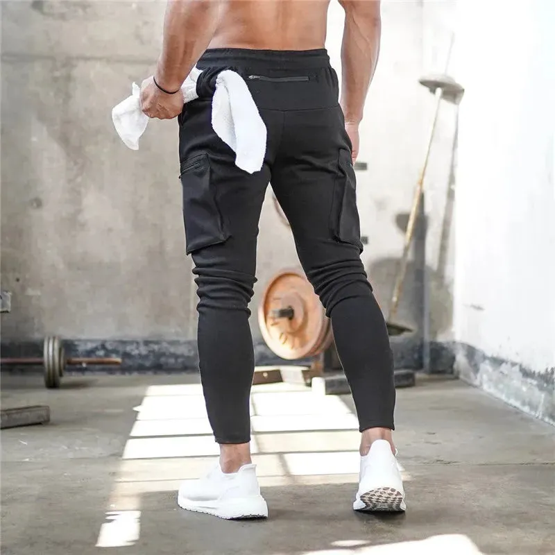 Men's Sweatpants - Gyms Workout Fitness Sports Trousers, Male Running Skinny Track Pants, Training Jogger Pants for Men
