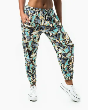 Miami Print Jogger Harem Pants
