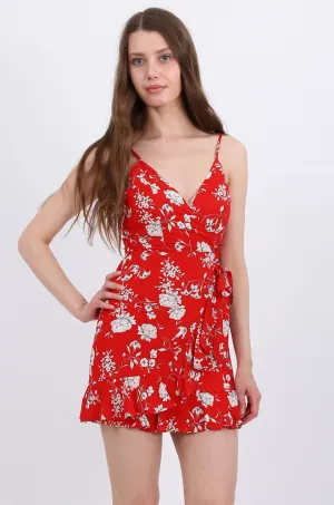 MISS PINKI Ariana Floral Dress In Red