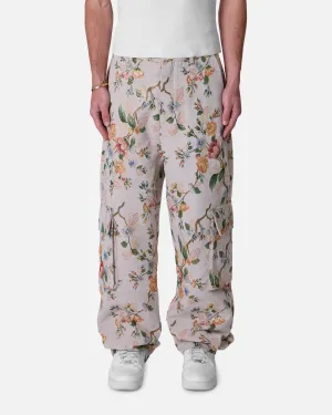 MNML Jacquard Rose Cargo Pants Gold