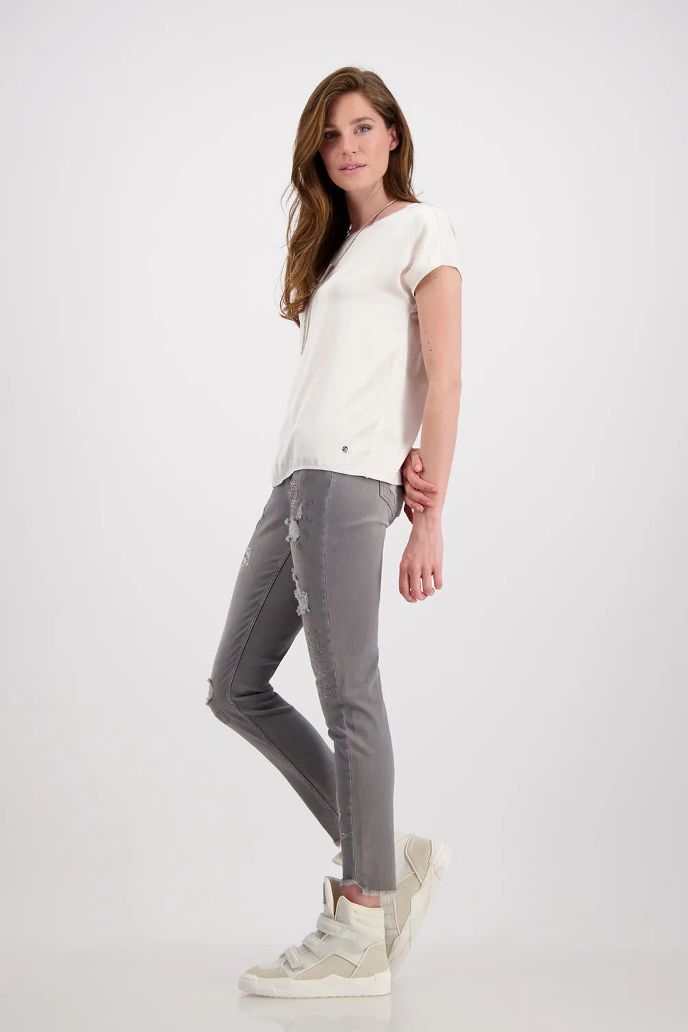 Monari Jersey Blouse with Embellishment M807008