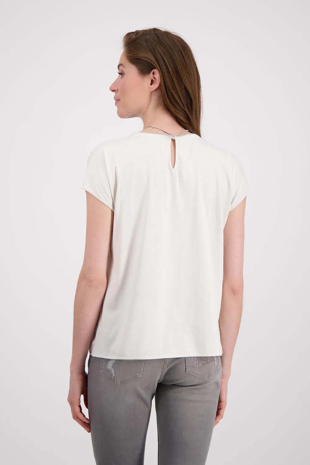 Monari Jersey Blouse with Embellishment M807008
