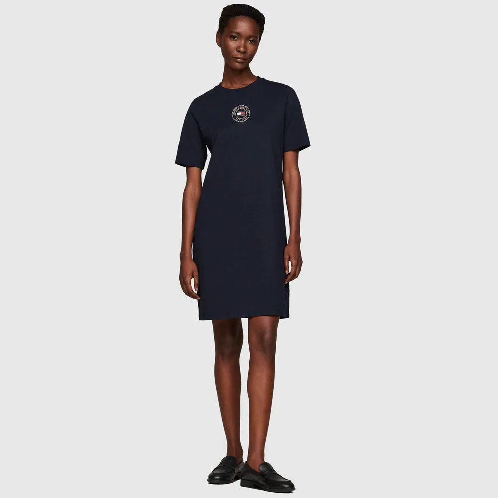 Nautical T-Shirt Dress - Navy