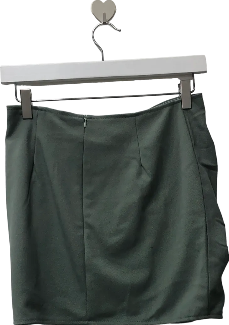 Noughts & Kisses Green Khaki Mini Skirt UK S