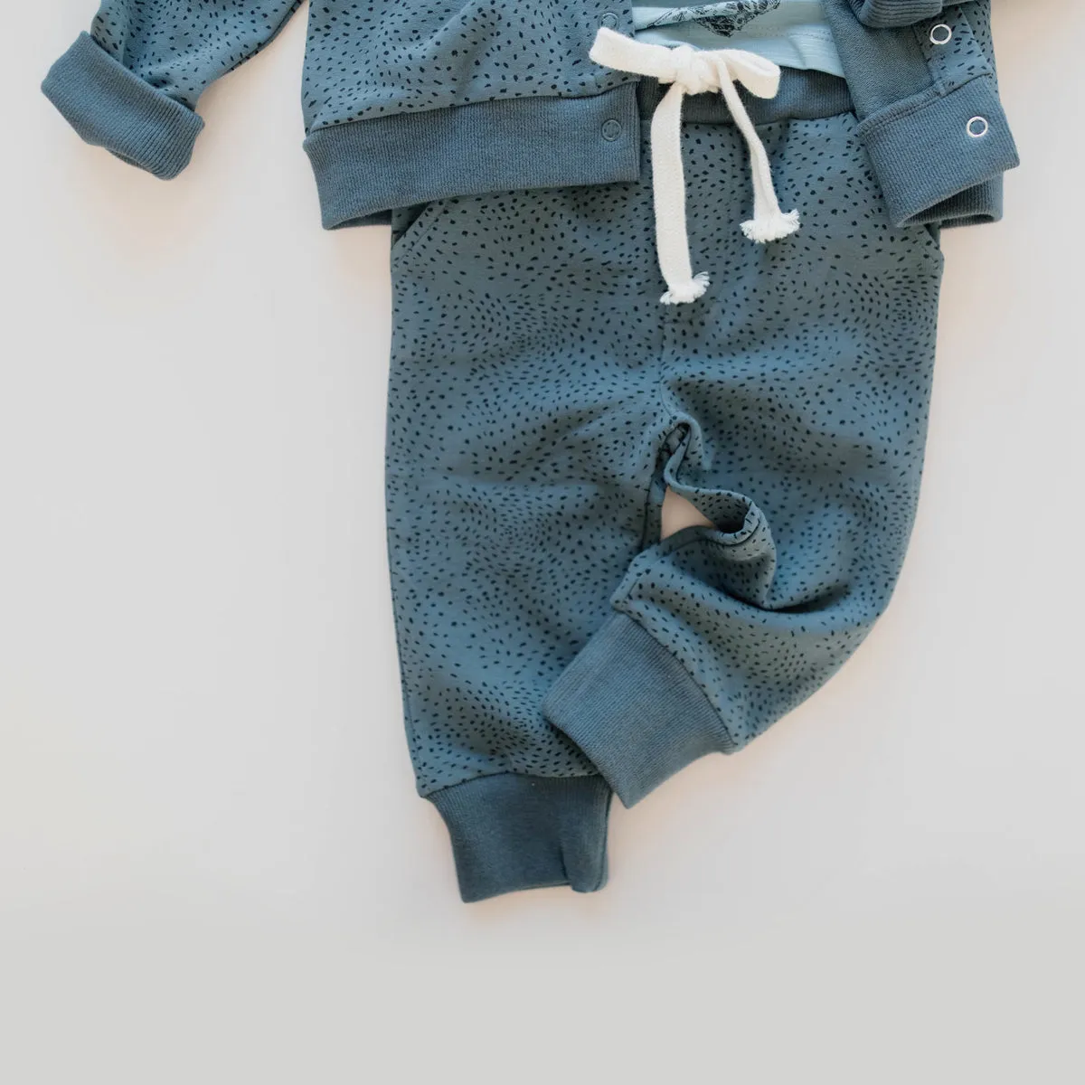 Organic Track Pants - Slate Spotty