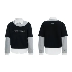 Oversized Contrast Color Sweatshirt