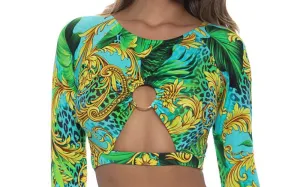Peek A Boo Ring Long Sleeve-Scrunch Up Mini Skirt ::RET