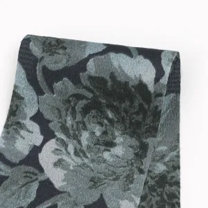 Peony Hammered Poly Satin - Grayscale