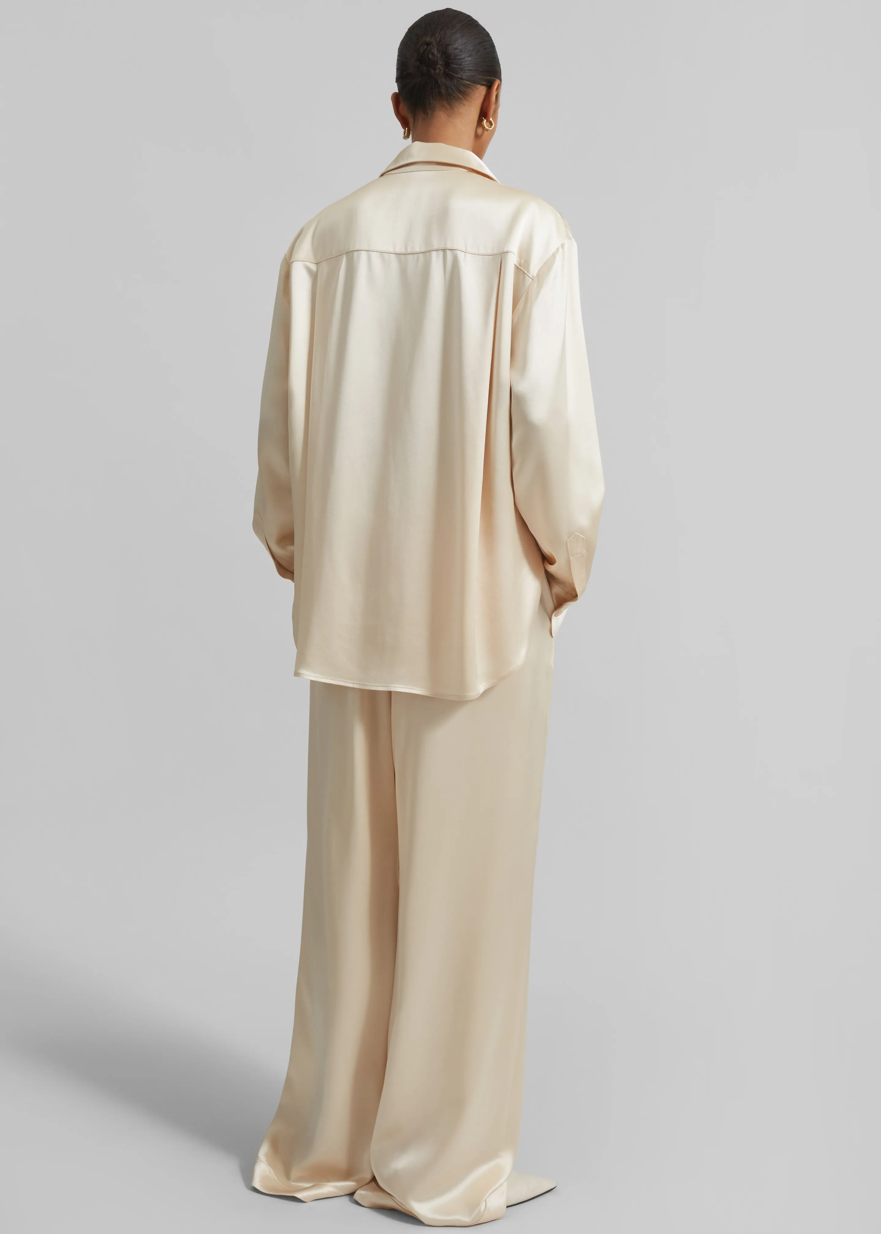Peri Satin Shirt - Champagne
