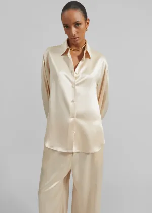 Peri Satin Shirt - Champagne