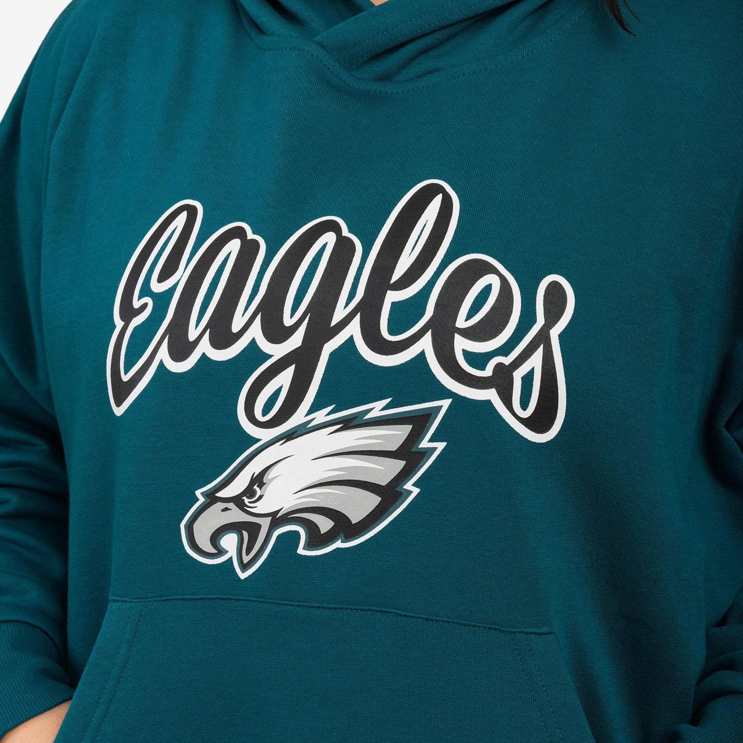 Philadelphia Eagles Womens Solid Oversized Hoodie