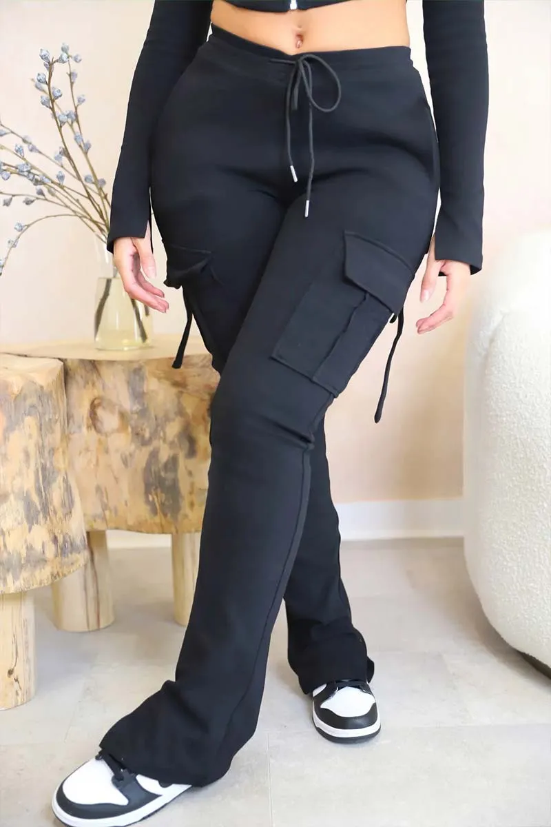PI743 Drawstring Cargo Pants