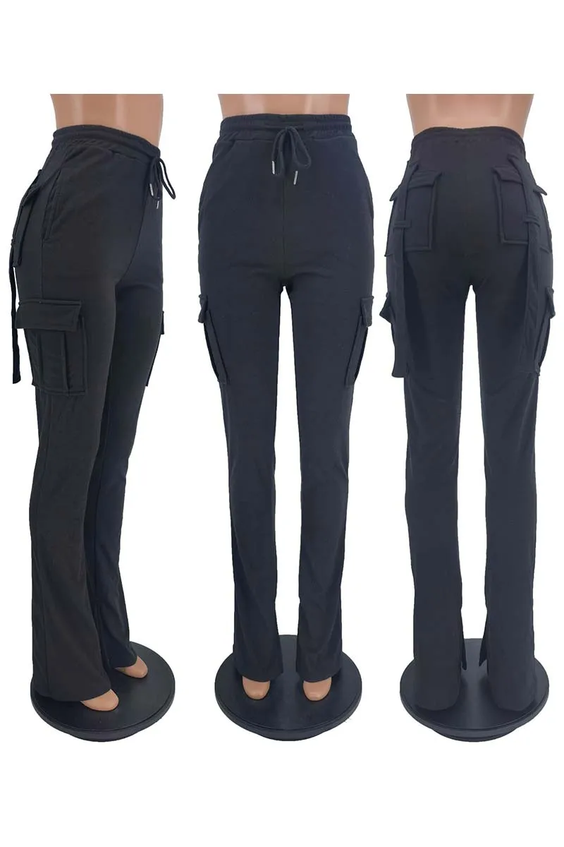 PI743 Drawstring Cargo Pants
