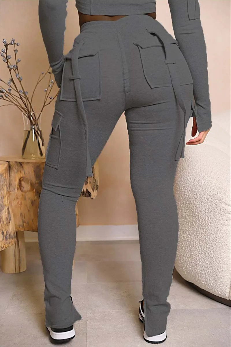PI743 Drawstring Cargo Pants