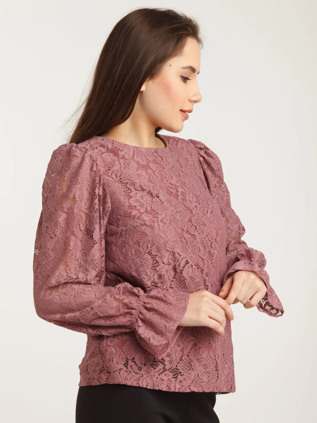Pink Lace Top