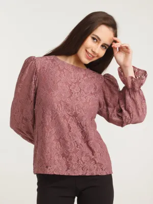 Pink Lace Top