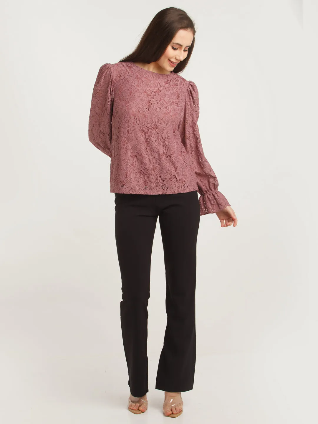 Pink Lace Top