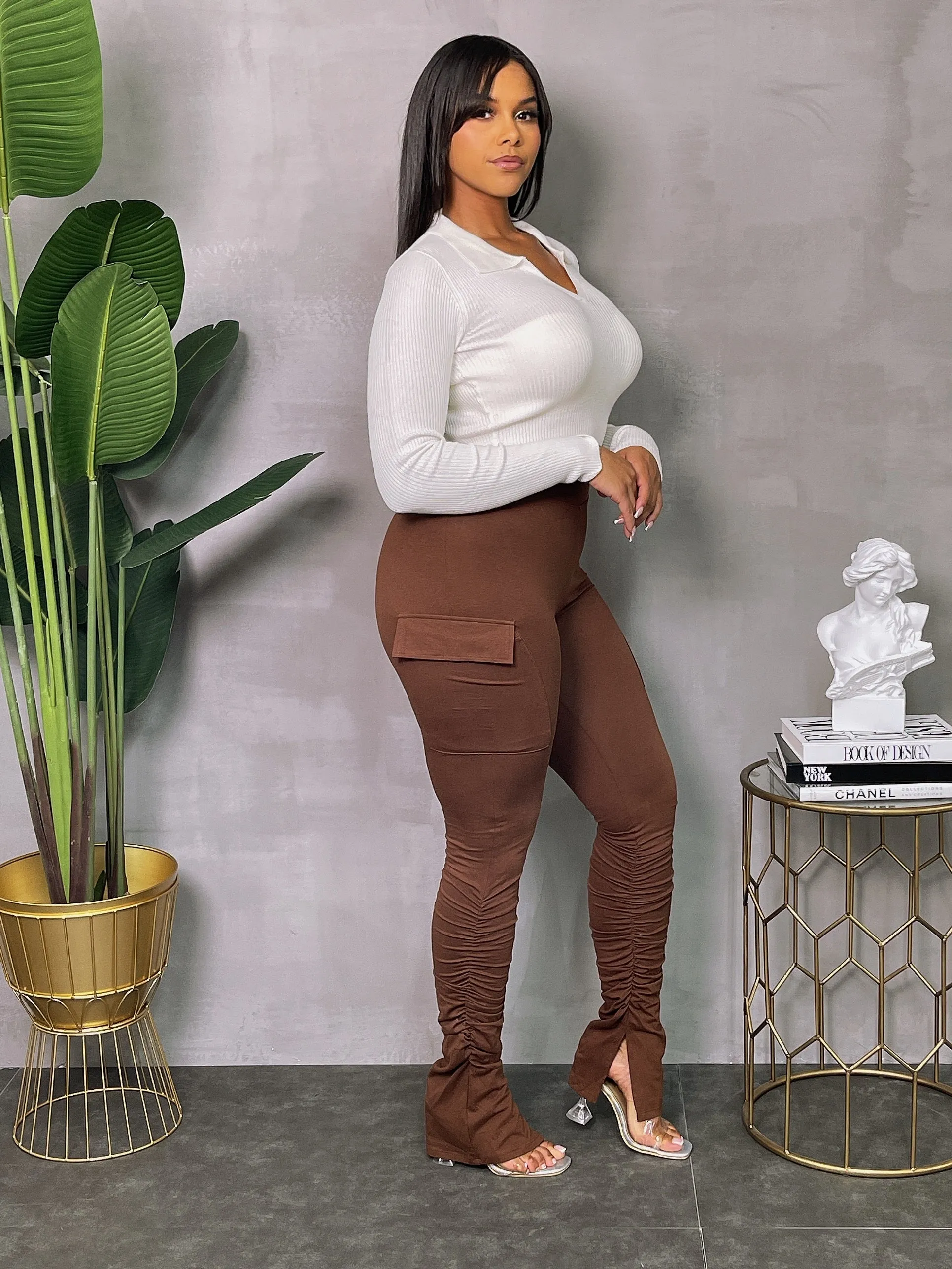 PL4328P-Cargo Stacked Pants