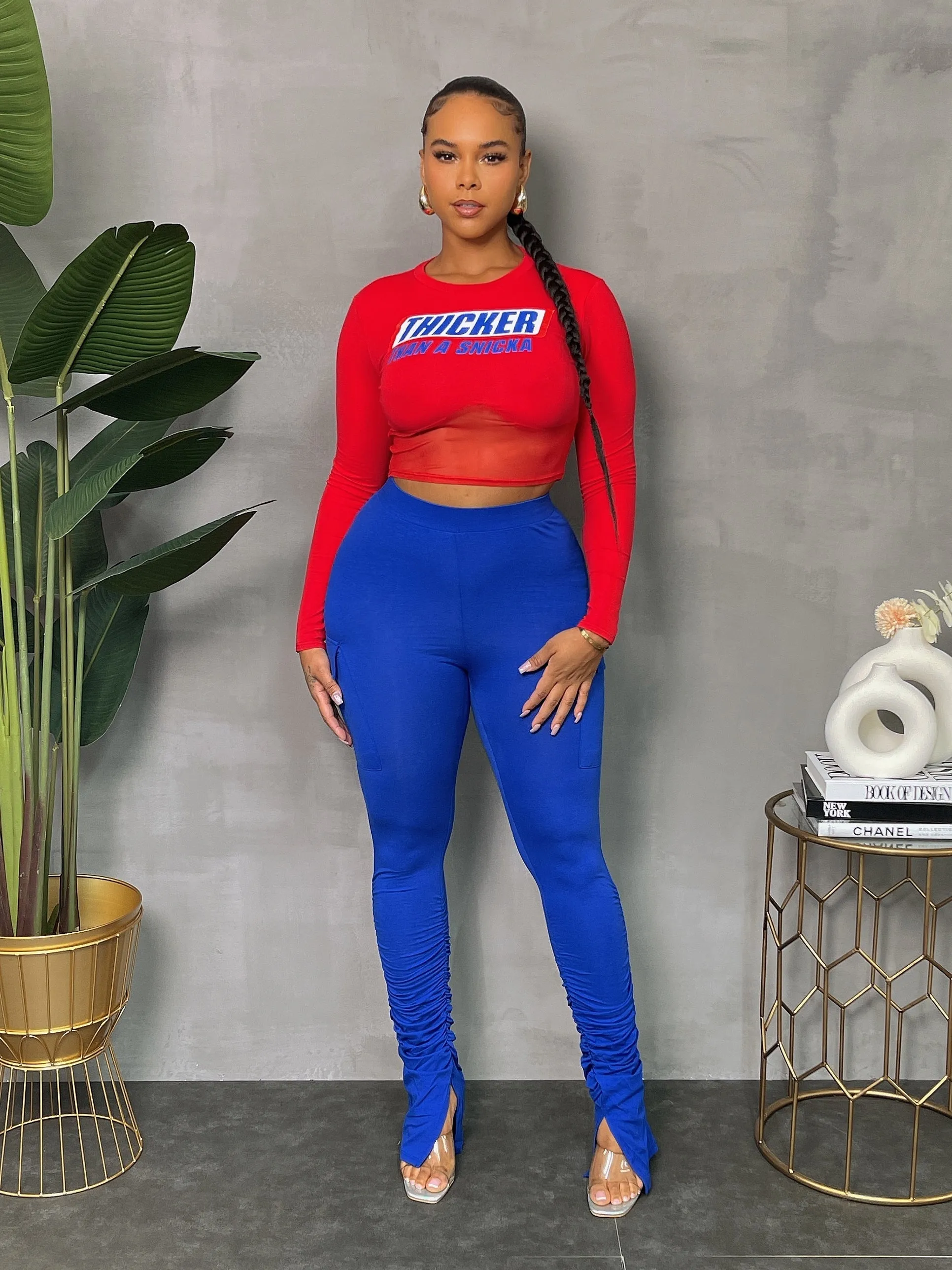 PL4328P-Cargo Stacked Pants