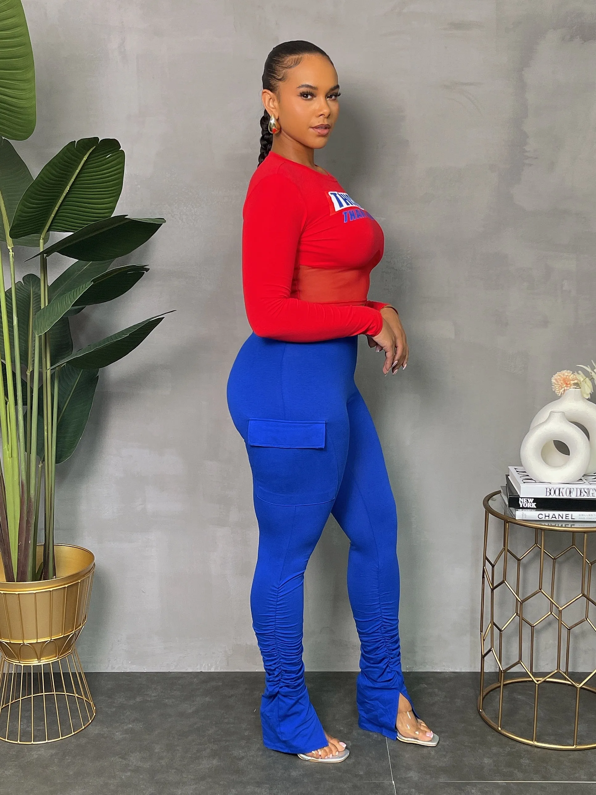 PL4328P-Cargo Stacked Pants