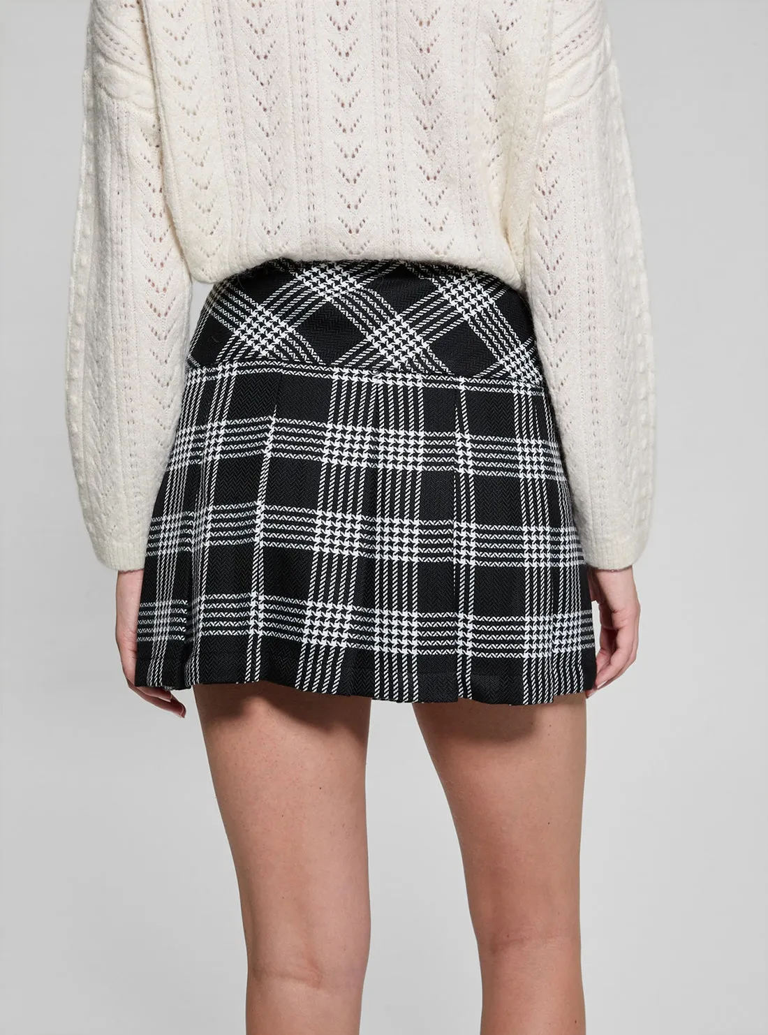 Plaid Pleated Mini Skort