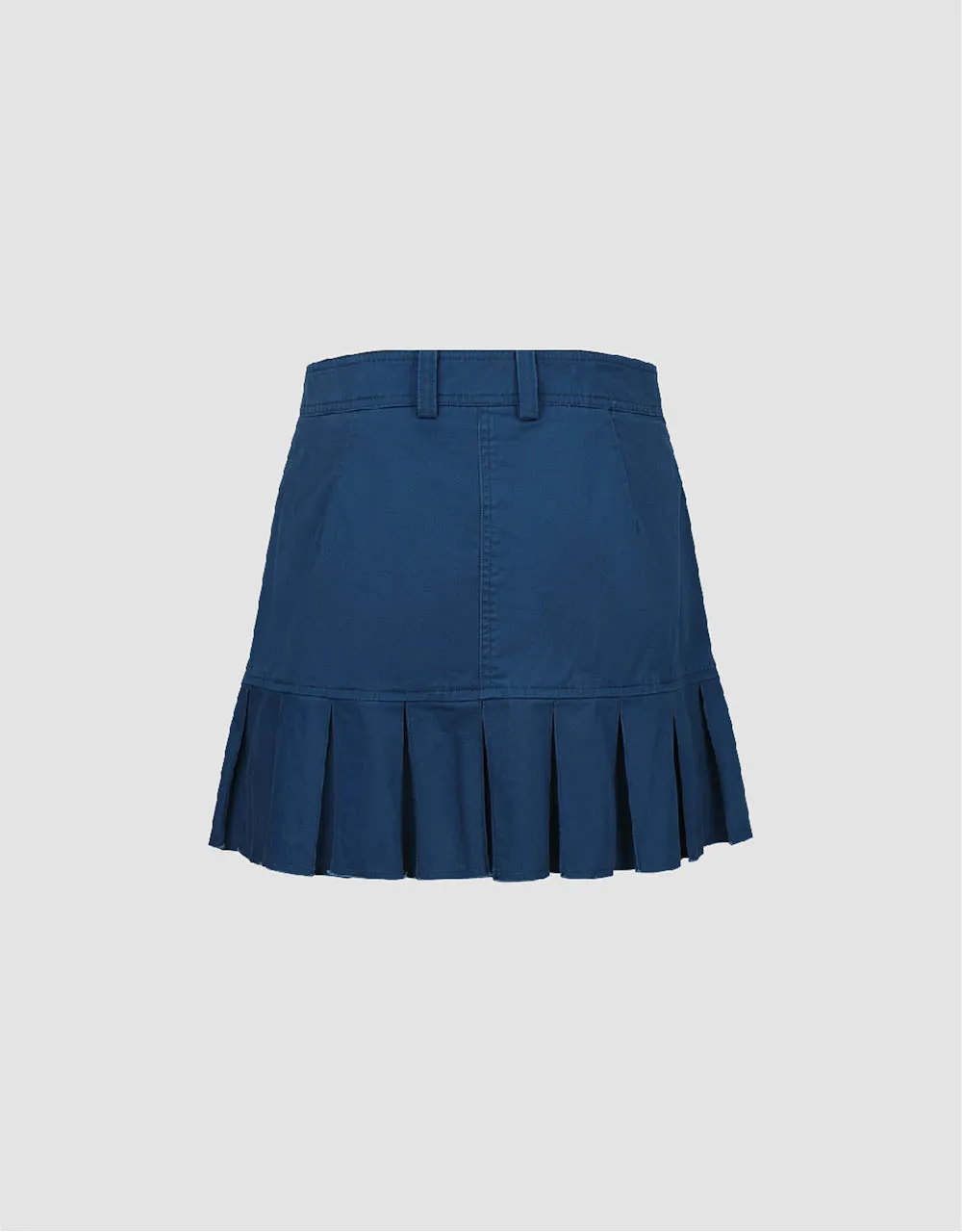 Pleated Mini A-Line Skirt